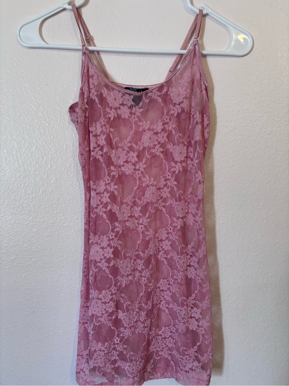 Bozzolo Woman’s Pink Lace Cami Tank Top, Size S